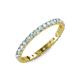 3 - Audrey 2.40 mm Aquamarine and Lab Grown Diamond U Prong Eternity Band 