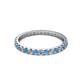 2 - Audrey 2.40 mm Blue Topaz and Lab Grown Diamond U Prong Eternity Band 