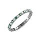 3 - Audrey 2.40 mm Lab Created Alexandrite and Lab Grown Diamond U Prong Eternity Band 