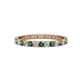 1 - Audrey 2.40 mm Lab Created Alexandrite and Lab Grown Diamond U Prong Eternity Band 