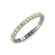 3 - Audrey 2.40 mm Yellow Sapphire and Lab Grown Diamond U Prong Eternity Band 