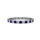 1 - Audrey 2.40 mm Blue Sapphire and Lab Grown Diamond U Prong Eternity Band 
