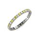 3 - Audrey 2.40 mm Yellow and White Lab Grown Diamond U Prong Eternity Band 