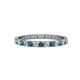 1 - Audrey 2.40 mm London Blue Topaz and Lab Grown Diamond U Prong Eternity Band 