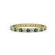 1 - Audrey 2.40 mm Lab Created Alexandrite and Lab Grown Diamond U Prong Eternity Band 
