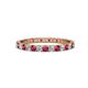 1 - Audrey 2.40 mm Ruby and Lab Grown Diamond U Prong Eternity Band 