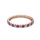2 - Audrey 2.40 mm Ruby and Lab Grown Diamond U Prong Eternity Band 