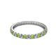 2 - Audrey 2.40 mm Peridot and Lab Grown Diamond U Prong Eternity Band 