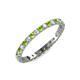 3 - Audrey 2.40 mm Peridot and Lab Grown Diamond U Prong Eternity Band 