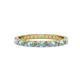 1 - Audrey 2.70 mm Aquamarine and Lab Grown Diamond U Prong Eternity Band 