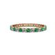 1 - Audrey 2.70 mm Emerald and Lab Grown Diamond U Prong Eternity Band 