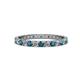 1 - Audrey 2.70 mm London Blue Topaz and Lab Grown Diamond U Prong Eternity Band 