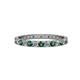 1 - Audrey 2.70 mm Lab Created Alexandrite and Lab Grown Diamond U Prong Eternity Band 