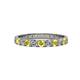 1 - Audrey 3.00 mm Yellow Sapphire and Lab Grown Diamond U Prong Eternity Band 