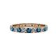 1 - Audrey 3.00 mm Blue and White Lab Grown Diamond U Prong Eternity Band 