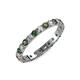 3 - Audrey 3.00 mm Lab Created Alexandrite and Lab Grown Diamond U Prong Eternity Band 