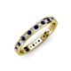 3 - Livia 1.70 mm Blue Sapphire and Lab Grown Diamond Eternity Band 