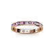 2 - Livia 1.70 mm Amethyst and Lab Grown Diamond Eternity Band 