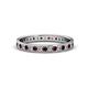 1 - Livia 1.70 mm Red Garnet and Lab Grown Diamond Eternity Band 