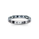 2 - Livia 1.70 mm Blue and White Lab Grown Diamond Eternity Band 