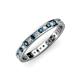 3 - Livia 1.70 mm Blue and White Lab Grown Diamond Eternity Band 