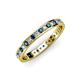 3 - Livia 1.70 mm Blue and White Lab Grown Diamond Eternity Band 