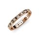3 - Livia 1.70 mm Smoky Quartz and Lab Grown Diamond Eternity Band 