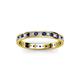 2 - Livia 1.70 mm Blue Sapphire and Lab Grown Diamond Eternity Band 