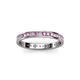 2 - Livia 1.70 mm Pink Sapphire and Lab Grown Diamond Eternity Band 