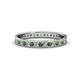 1 - Livia 1.70 mm Green Garnet and Lab Grown Diamond Eternity Band 
