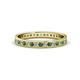 1 - Livia 1.70 mm Green Garnet and Lab Grown Diamond Eternity Band 