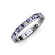 3 - Livia 1.70 mm Iolite and Lab Grown Diamond Eternity Band 