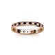 2 - Livia 1.70 mm Red Garnet and Lab Grown Diamond Eternity Band 