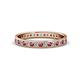 1 - Livia 1.70 mm Rhodolite Garnet and Lab Grown Diamond Eternity Band 