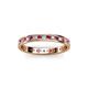 2 - Livia 1.70 mm Rhodolite Garnet and Lab Grown Diamond Eternity Band 