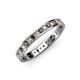 3 - Livia 1.70 mm Smoky Quartz and Lab Grown Diamond Eternity Band 