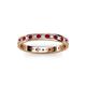 2 - Livia 1.70 mm Ruby and Lab Grown Diamond Eternity Band 