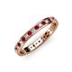 3 - Livia 1.70 mm Ruby and Lab Grown Diamond Eternity Band 
