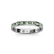 2 - Livia 1.70 mm Green Garnet and Lab Grown Diamond Eternity Band 