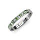 3 - Livia 1.70 mm Green Garnet and Lab Grown Diamond Eternity Band 