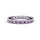1 - Livia 1.70 mm Amethyst and Lab Grown Diamond Eternity Band 