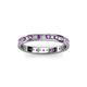 2 - Livia 1.70 mm Amethyst and Lab Grown Diamond Eternity Band 