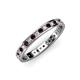 3 - Livia 1.70 mm Red Garnet and Lab Grown Diamond Eternity Band 