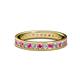 1 - Livia 2.00 mm Pink Sapphire and Lab Grown Diamond Eternity Band 