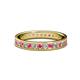 1 - Livia 2.00 mm Pink Tourmaline and Lab Grown Diamond Eternity Band 