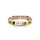 2 - Livia 2.00 mm Pink Tourmaline and Lab Grown Diamond Eternity Band 