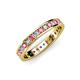 3 - Livia 2.00 mm Pink Tourmaline and Lab Grown Diamond Eternity Band 