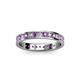 2 - Livia 2.00 mm Amethyst and Lab Grown Diamond Eternity Band 