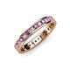 3 - Livia 2.00 mm Amethyst and Lab Grown Diamond Eternity Band 