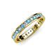 3 - Livia 2.00 mm Blue Topaz and Lab Grown Diamond Eternity Band 